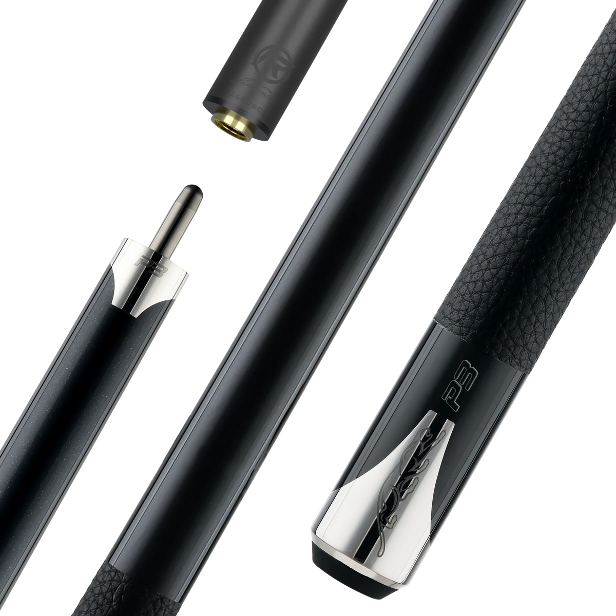 Predator P3 Black Pool Cue - Leather Luxe Wrap