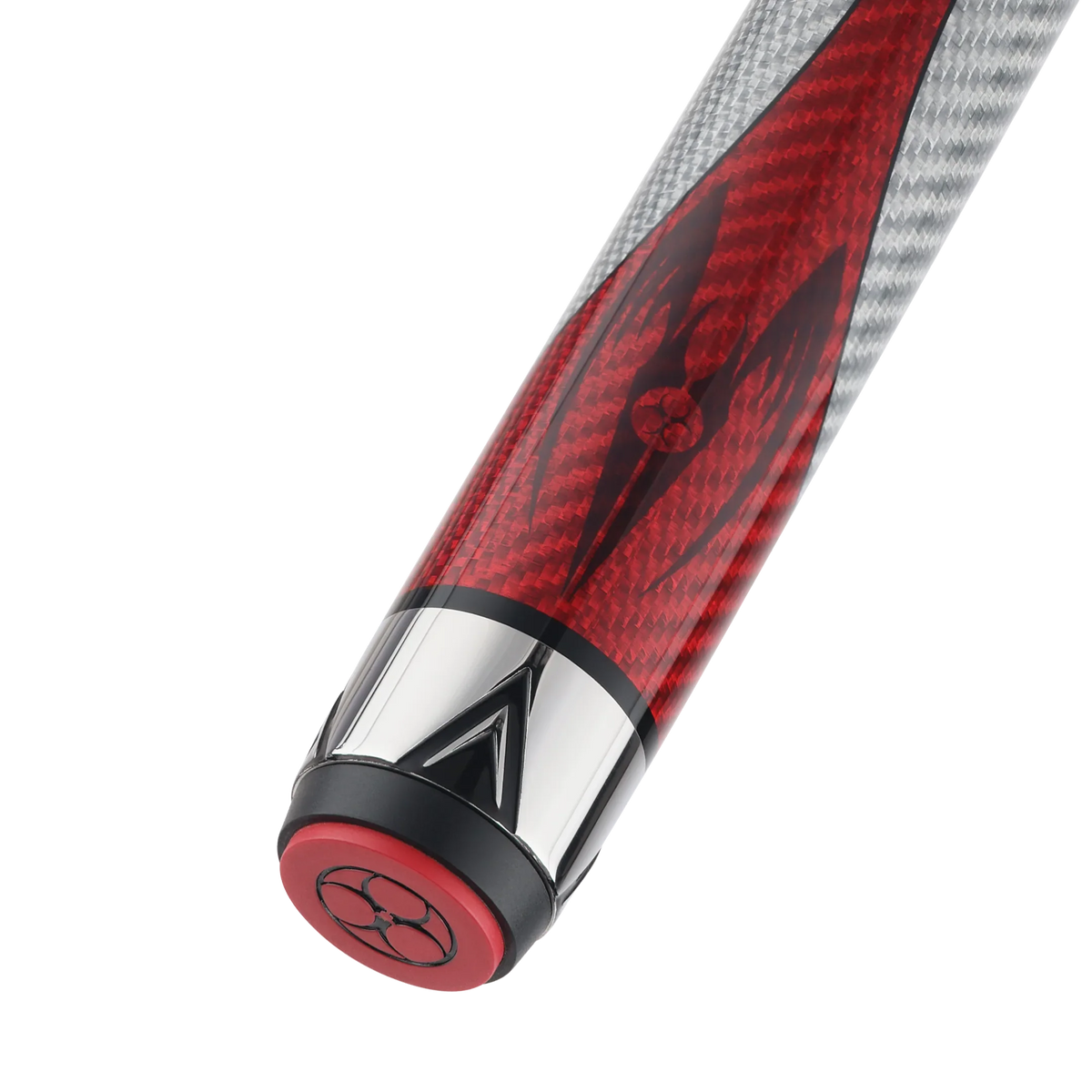 Poison Maelith Pool Cue with Carbon Fiber Shaft - Gray/Red - No Wrap