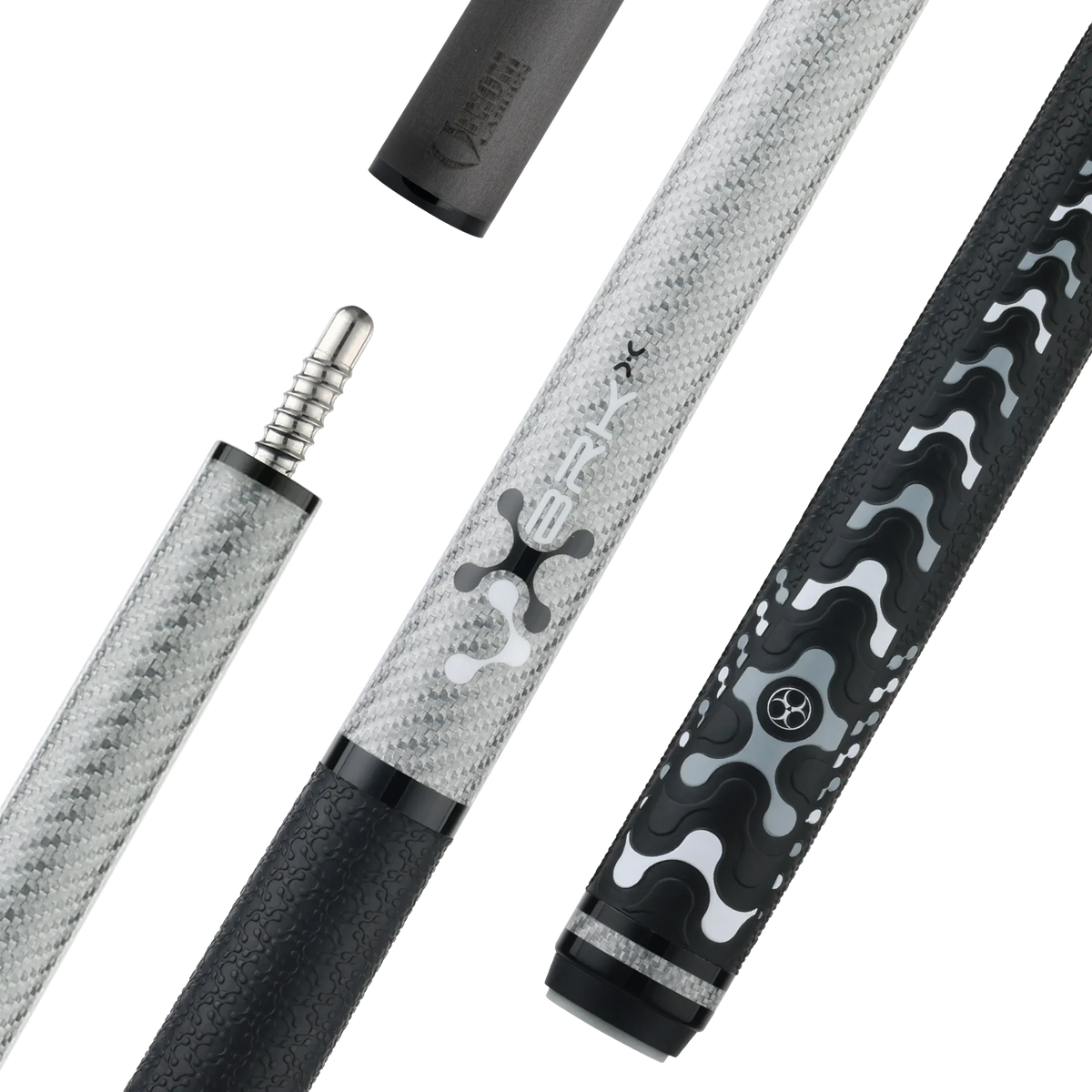 Poison VX Jump/Break Cue with Venom Carbon Fiber Shaft - Gray/Black