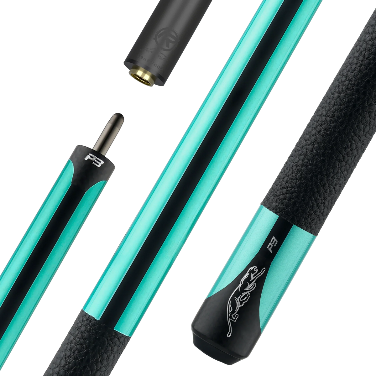 Predator P3 Teal Pool Cue - Leather Luxe Wrap