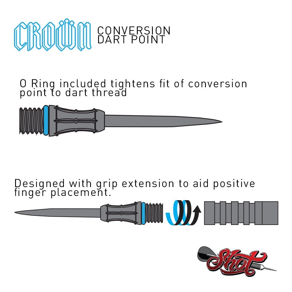 Shot Darts Crown Conversion Point - Silver - view 3
