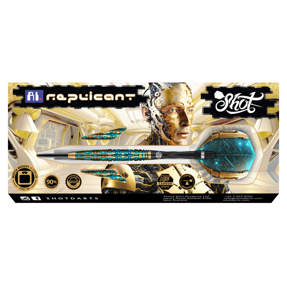 AI REPLICANT STEEL TIP DART SET - 90% TUNGSTEN BARRELS