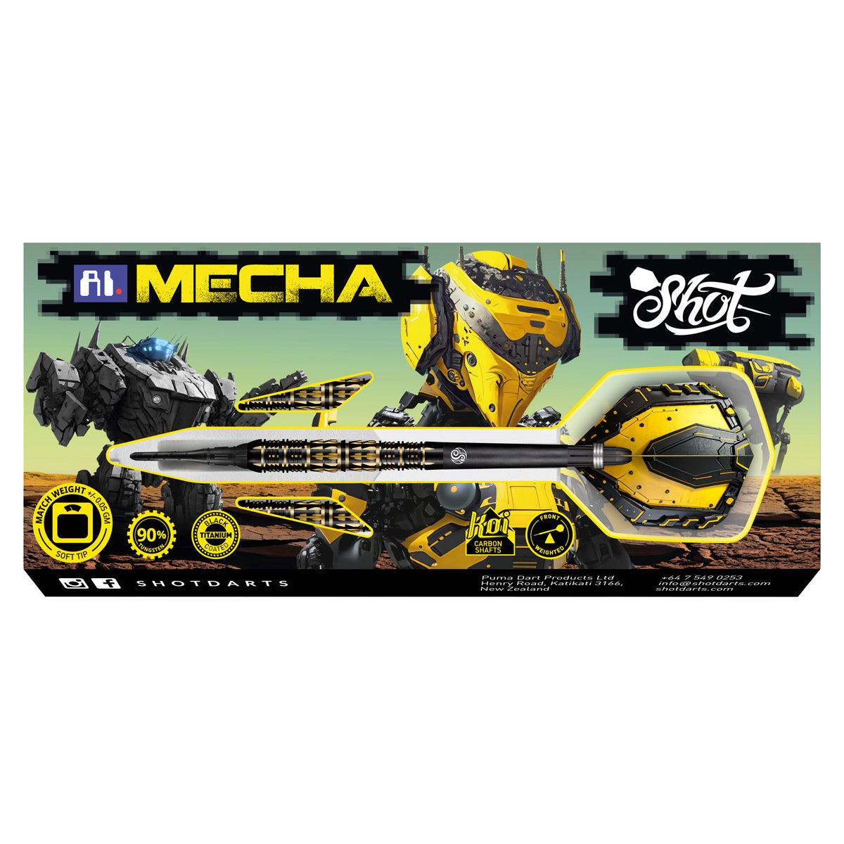 Shot Darts AI Mecha Soft Tip Dart Set - 90% Tungsten Barrels darts - view 4