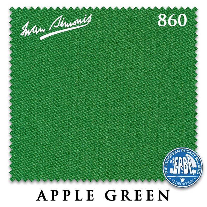 Apple Green Simonis 860 pool table cloth swatch
