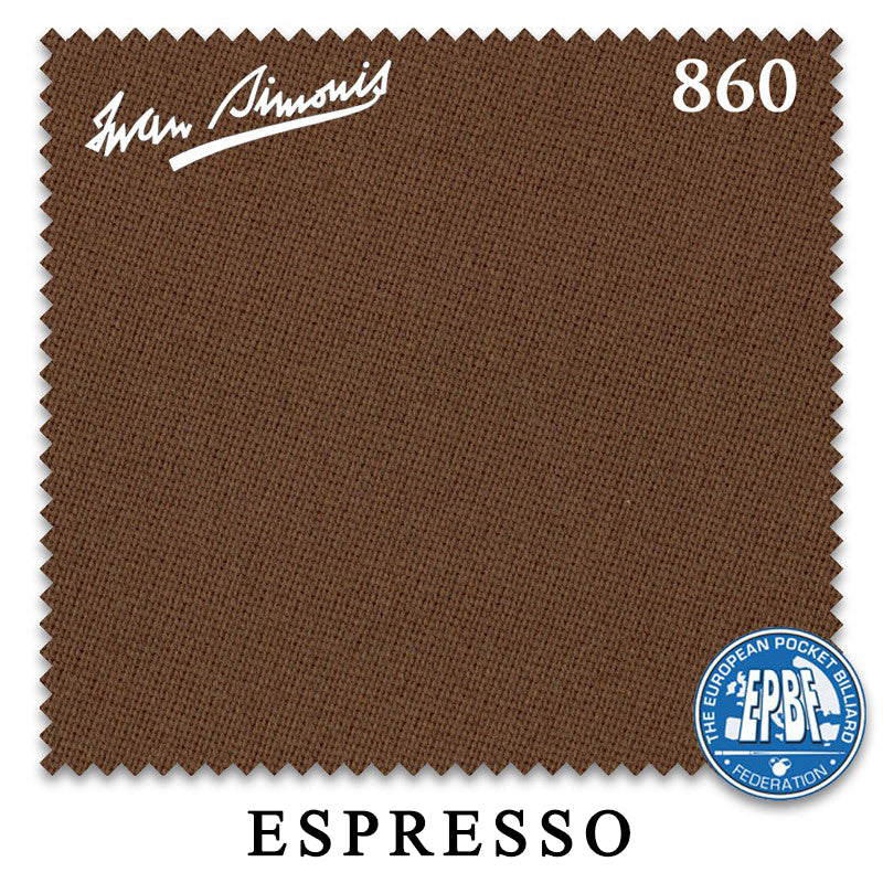 Espresso Simonis 860 pool table cloth swatch