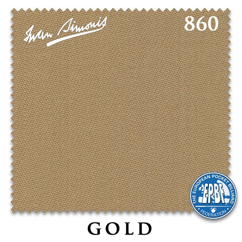 Gold Simonis 860 pool table cloth swatch