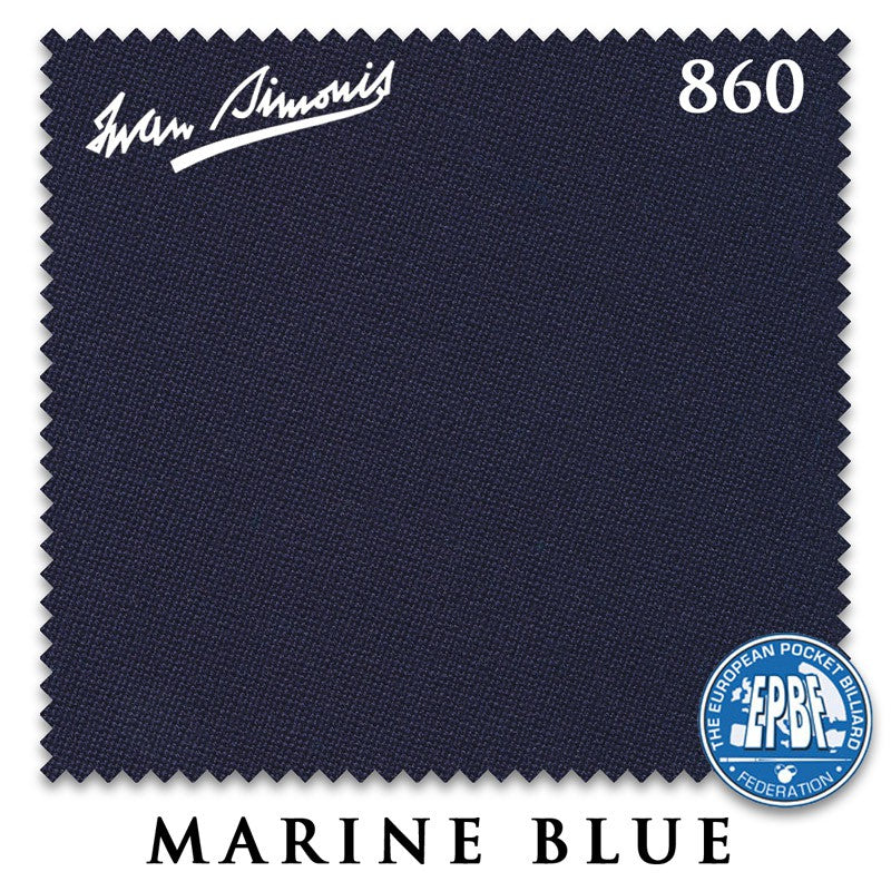 Marine Blue Simonis 860 pool table cloth swatch