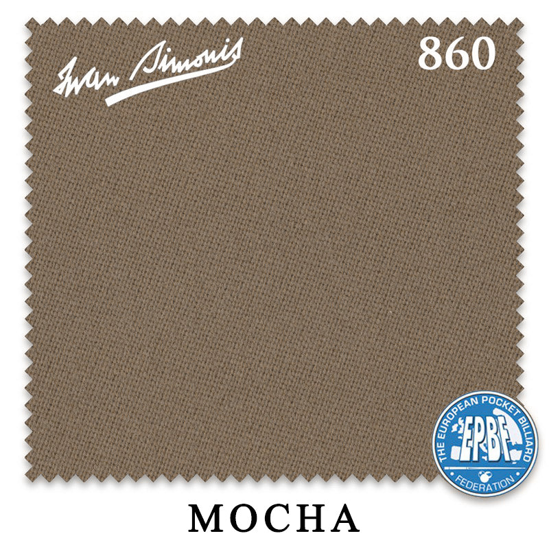 Mocha Simonis 860 pool table cloth swatch