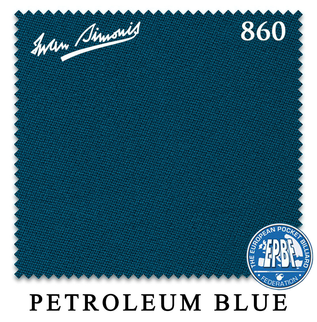 Petroleum Blue Simonis 860 pool table cloth swatch