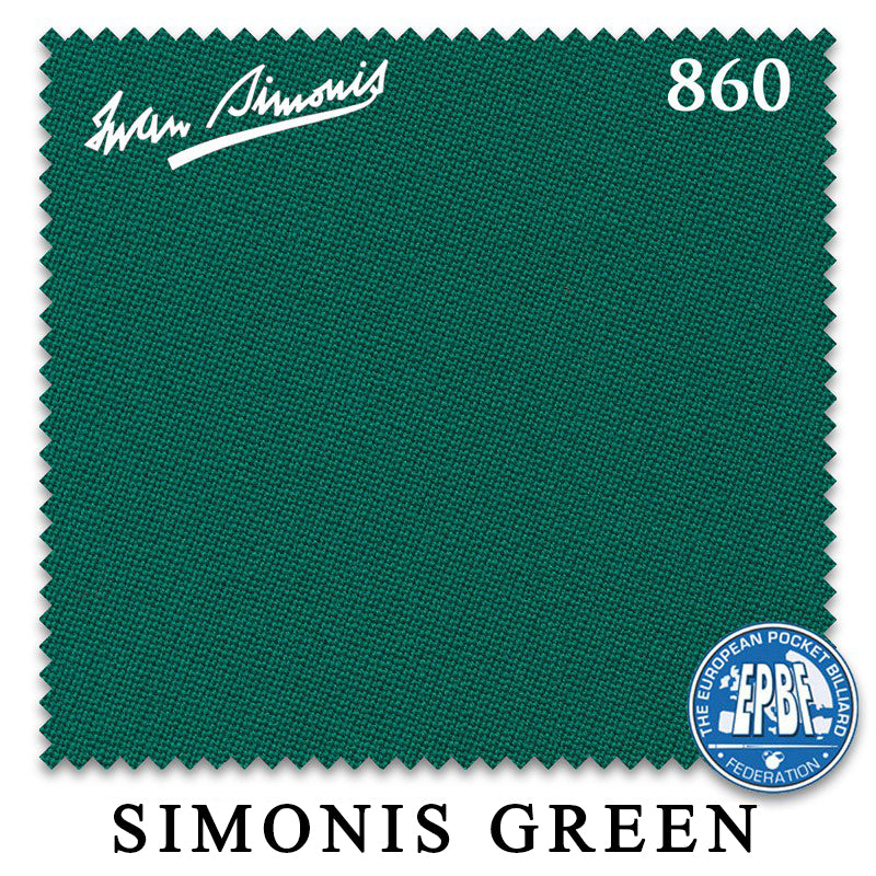 Simonis Green Simonis 860 pool table cloth swatch
