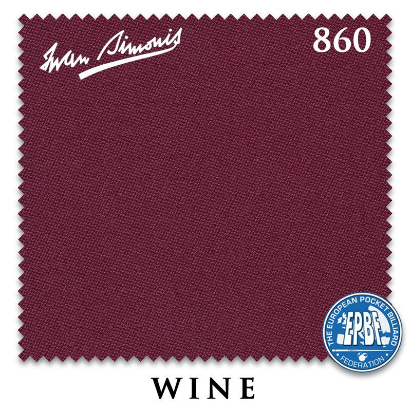 Wine Simonis 860 pool table cloth swatch
