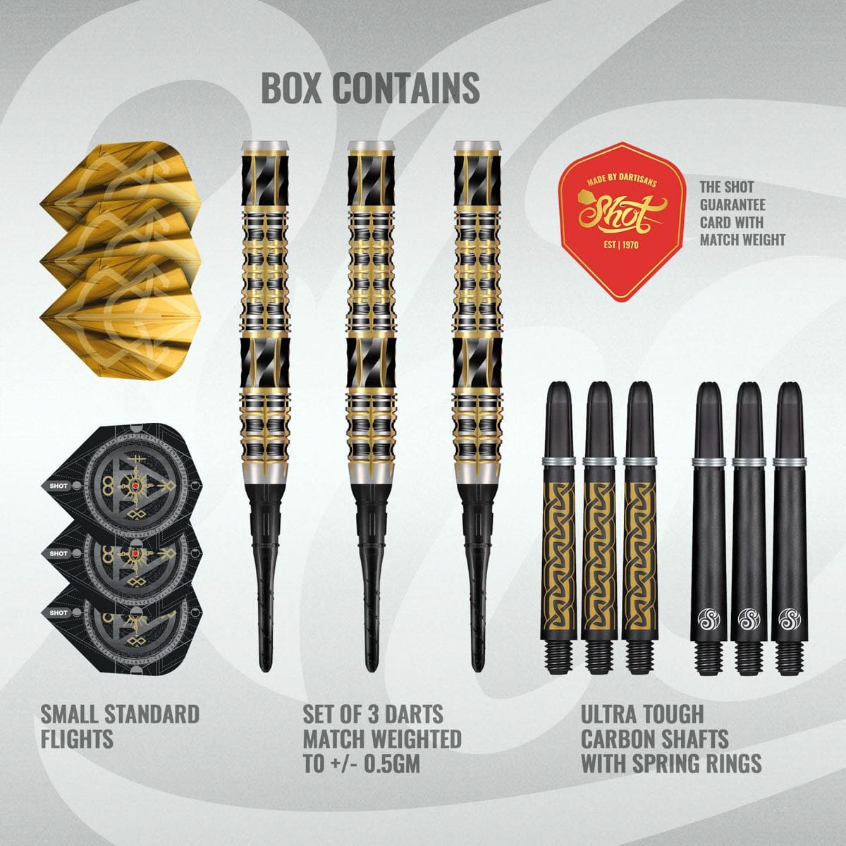Shot Darts Alchemy Auro Soft Tip Dart Set-95% Tungsten Barrels - view 2