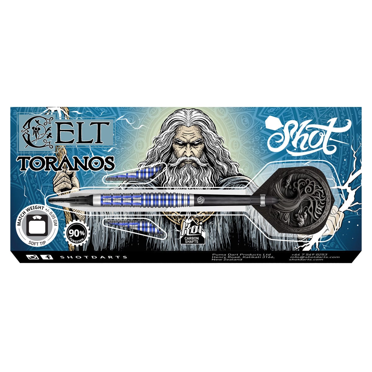 Shot Darts Celt Toranos Soft Tip Dart Set-90% Tungsten Dart Barrels - view 4