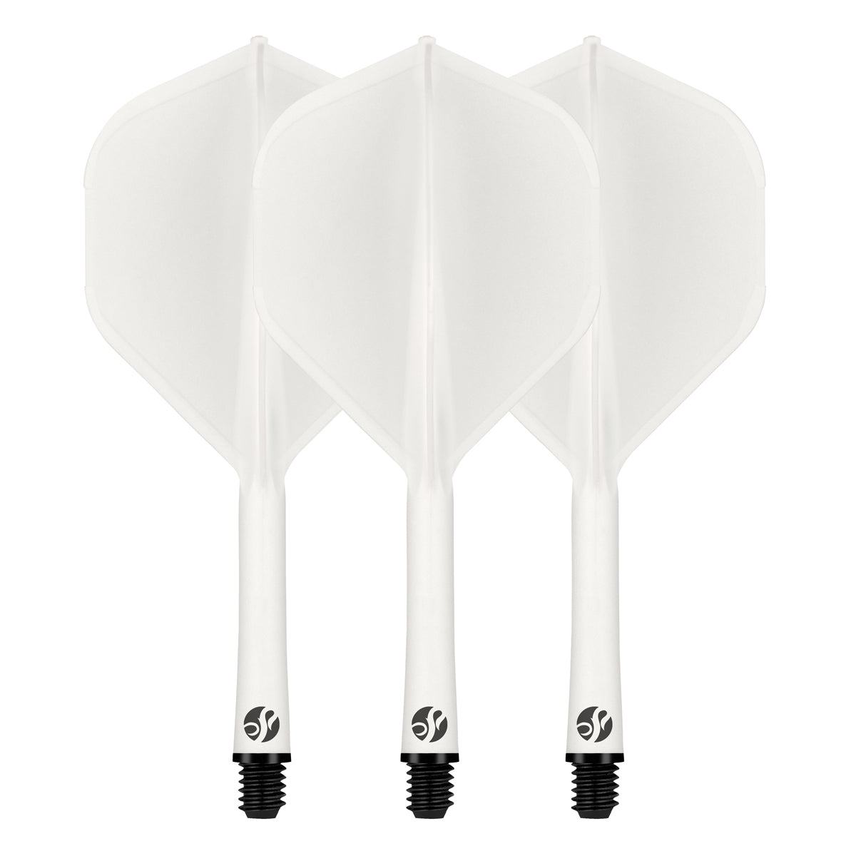 Shot Darts Flight Deck-One Piece Dart Flight and Shaft System - White