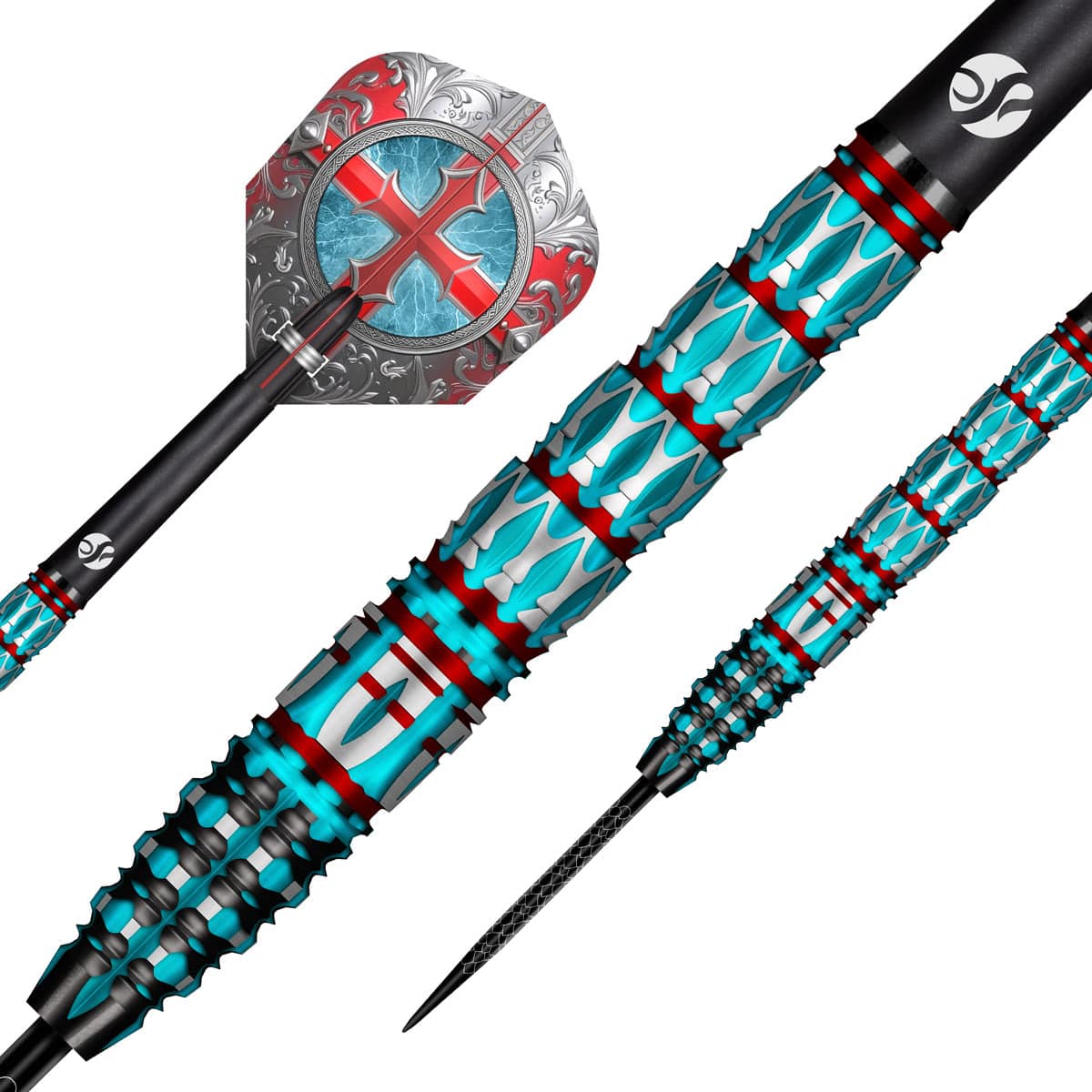 Future Knights St George Steel Tip Dart Set-95% Tungsten Barrels