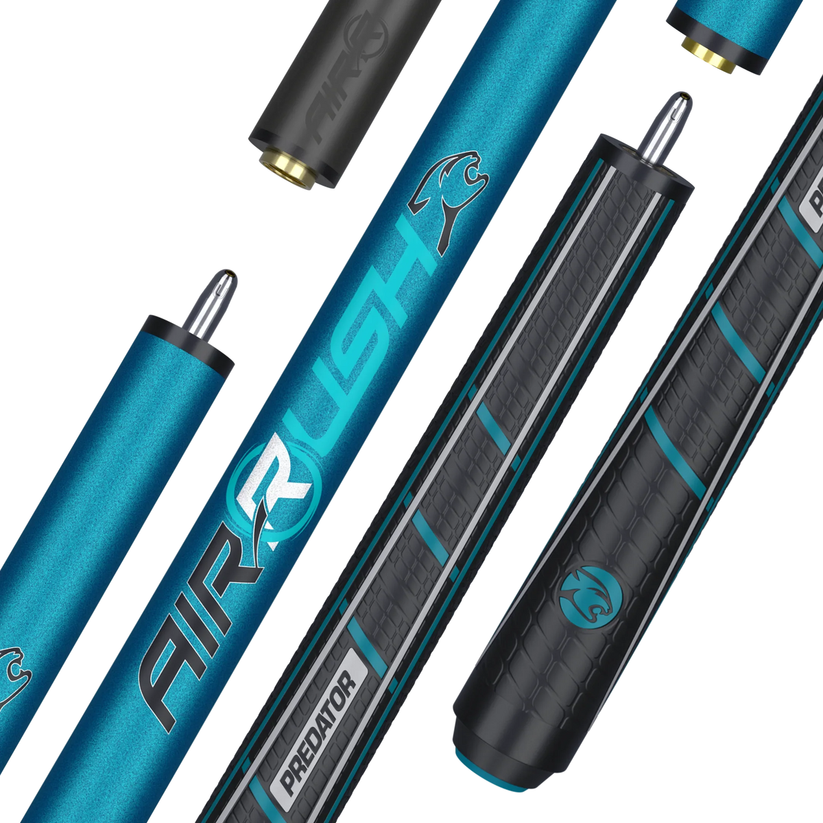 Predator Air Rush Teal Jump Cue - Sport Wrap