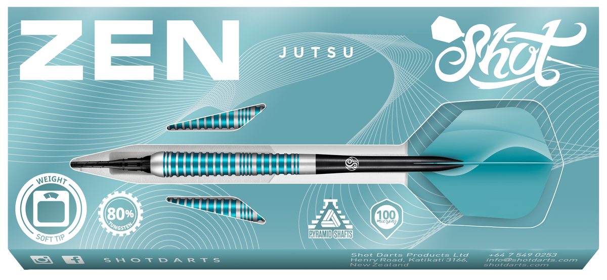 Zen Jutsu 2.0 Soft Tip Dart Set - 80% Tungsten darts - view 3