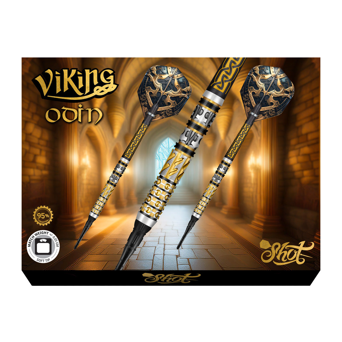 Shot Darts Viking Odin Soft Tip Dart Set-95% Tungsten Dart Barrels - view 4