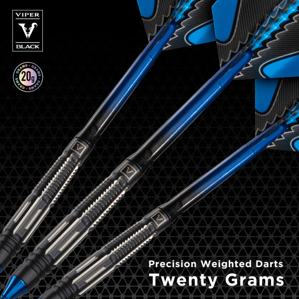 Viper Black Flux 90% Tungsten Steel or Soft Tip Conversion Darts Blue 20 Grams - view 3