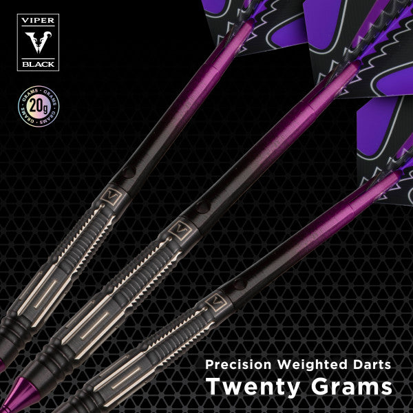 Viper Black Flux 90% Tungsten Steel or Soft Tip Conversion Darts Purple 20 Grams - view 3