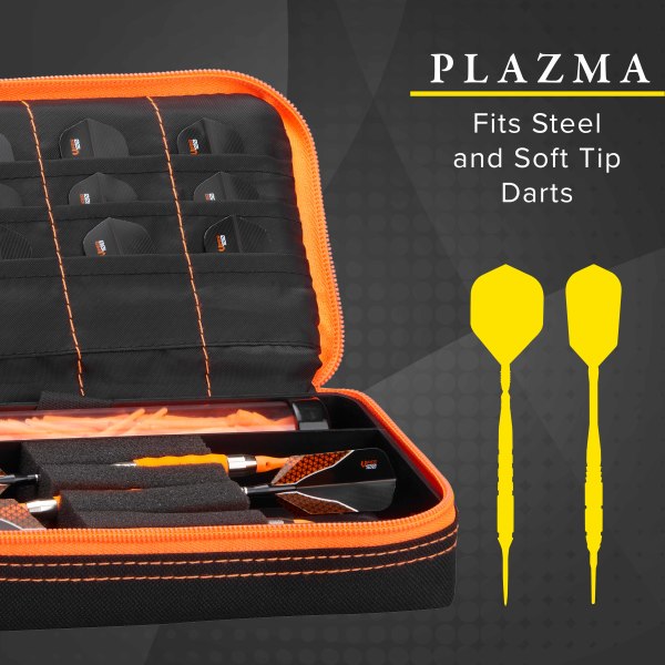Casemaster Plazma Dart Case Black with Orange Trim