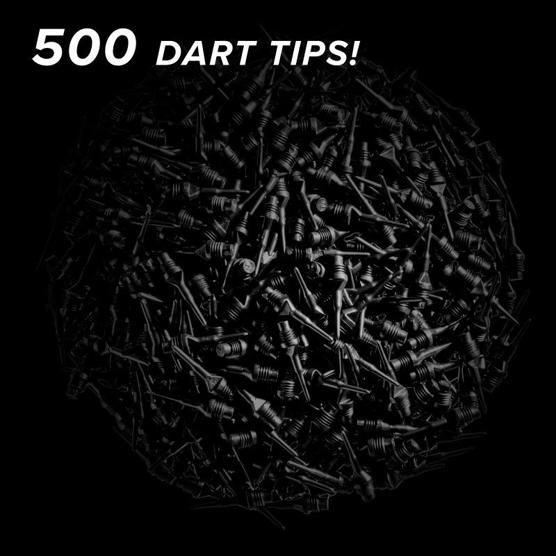 Viper Tufflex Tips II 1/4" Black 500Ct Soft Dart Tips