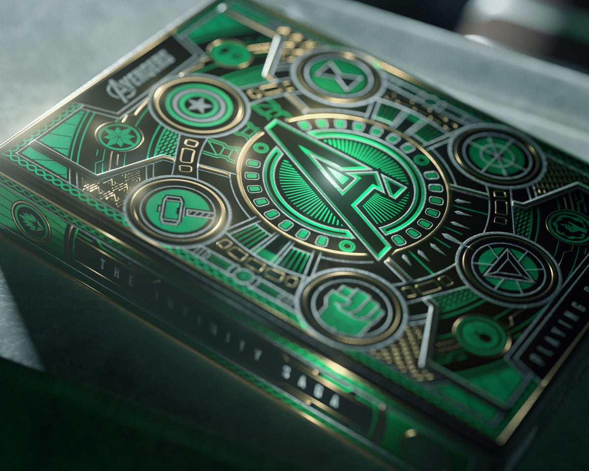 Theory 11 Avengers Playing Cards - Green