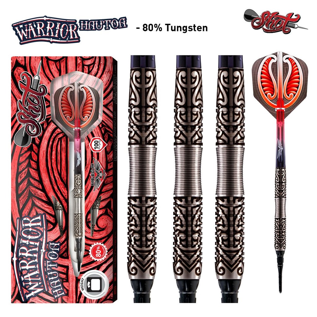 Warrior Hautoa Soft Tip Dart Set - 80% Tungsten darts