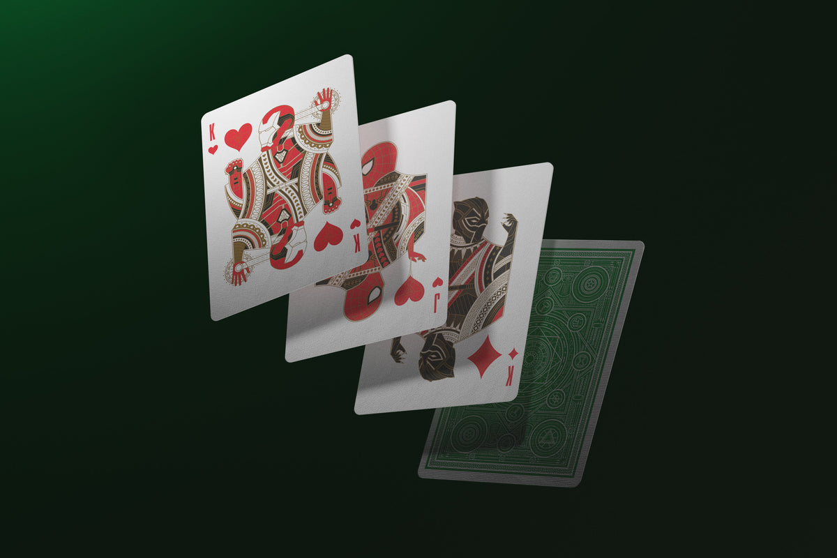 Theory 11 Avengers Playing Cards - Green