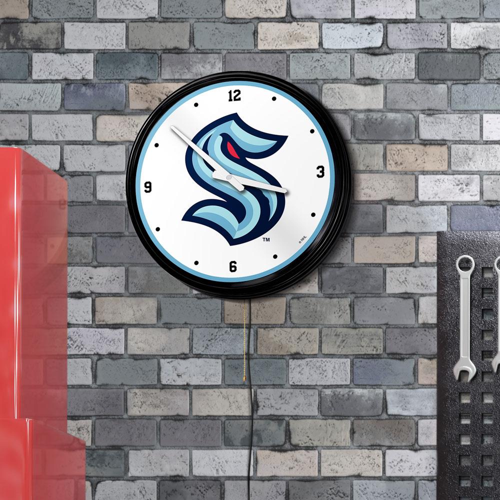Seattle Kraken: Retro Lighted Wall Clock - view 4
