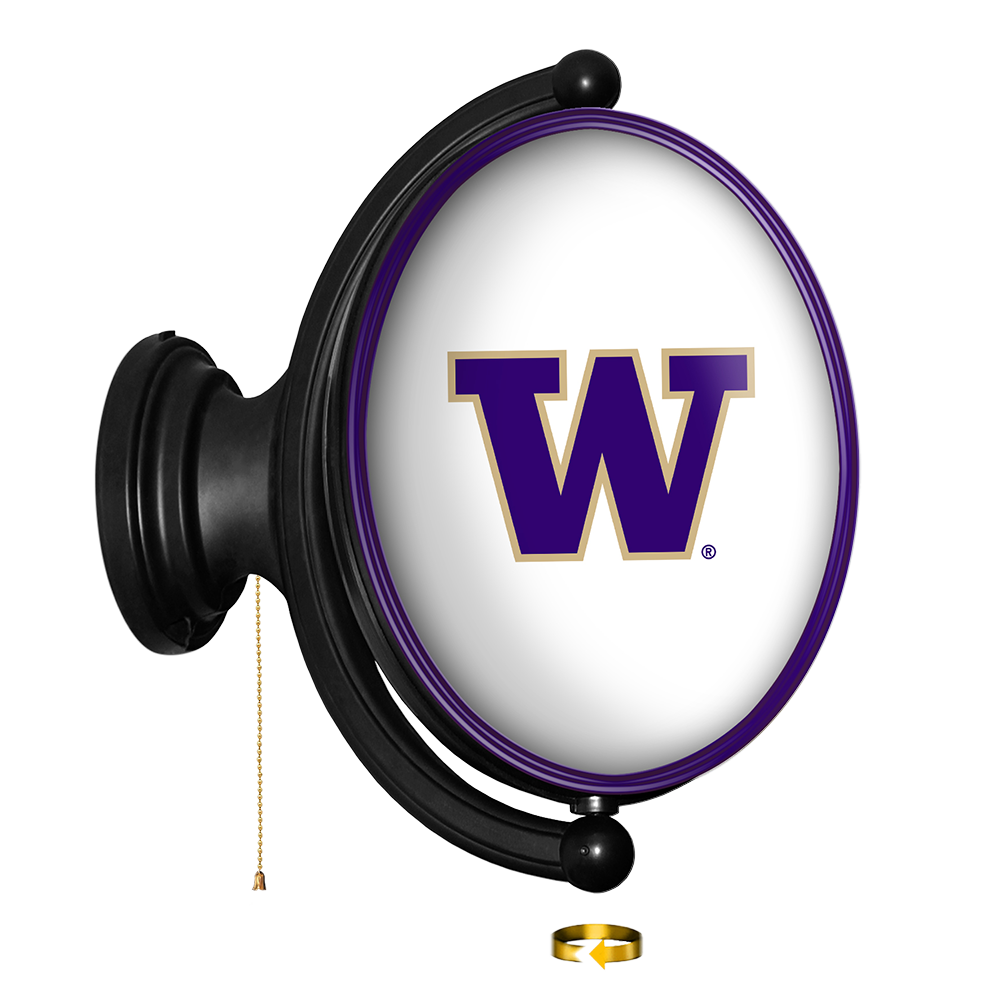 Washington Huskies: Original Oval Rotating Lighted Wall Sign - view 7