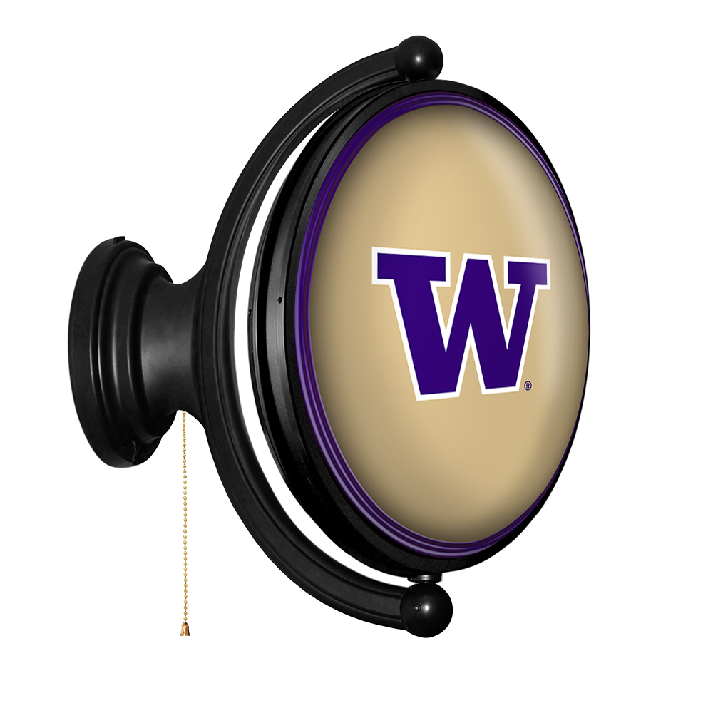Washington Huskies: Original Oval Rotating Lighted Wall Sign - view 2