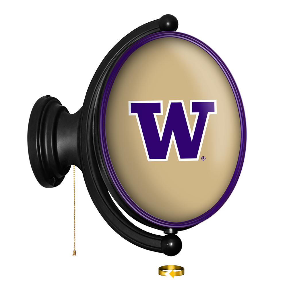 Washington Huskies: Original Oval Rotating Lighted Wall Sign
