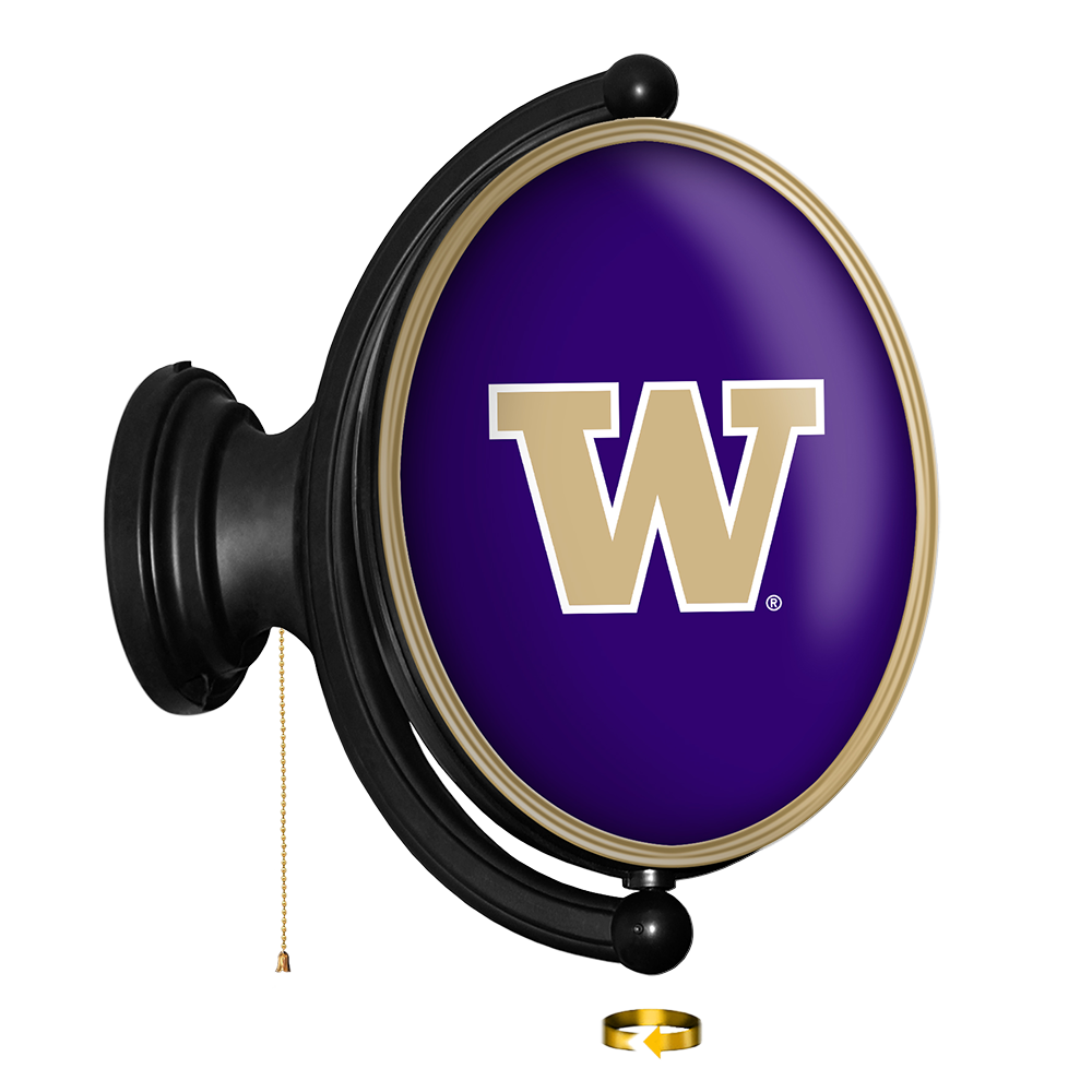 Washington Huskies: Original Oval Rotating Lighted Wall Sign - view 5