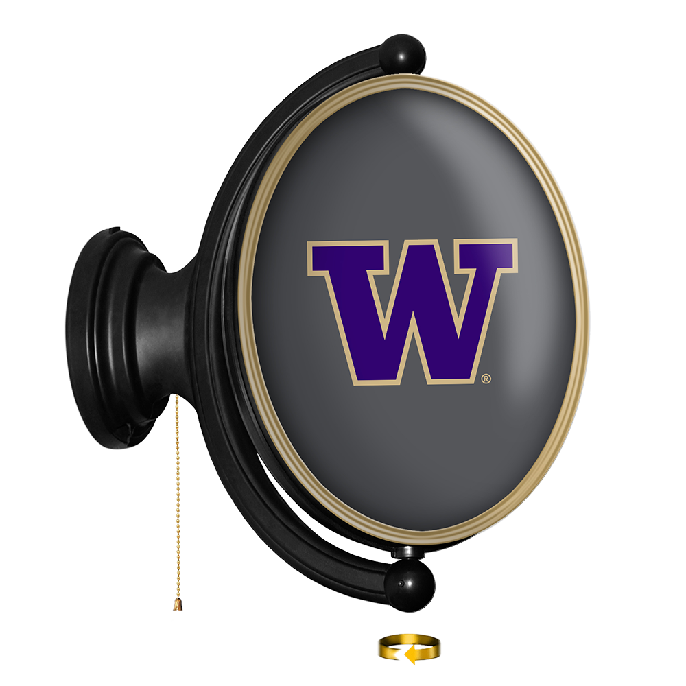 Washington Huskies: Original Oval Rotating Lighted Wall Sign - view 9