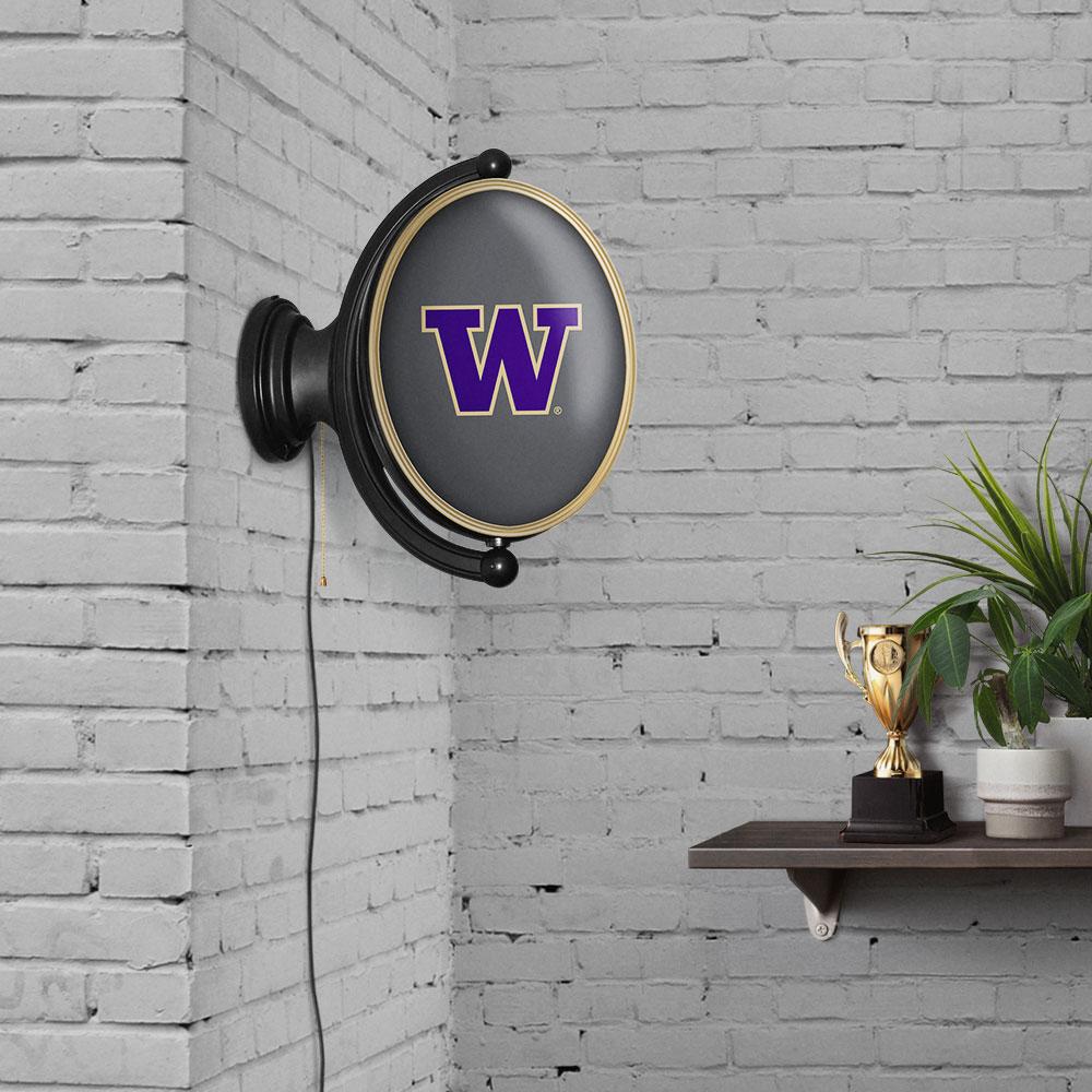 Washington Huskies: Original Oval Rotating Lighted Wall Sign - view 10