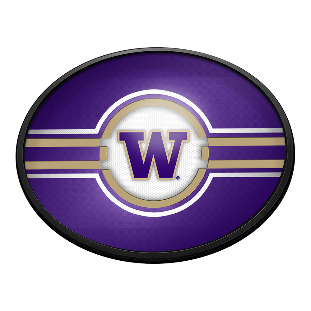 Washington Huskies: Oval Slimline Lighted Wall Sign - view 3