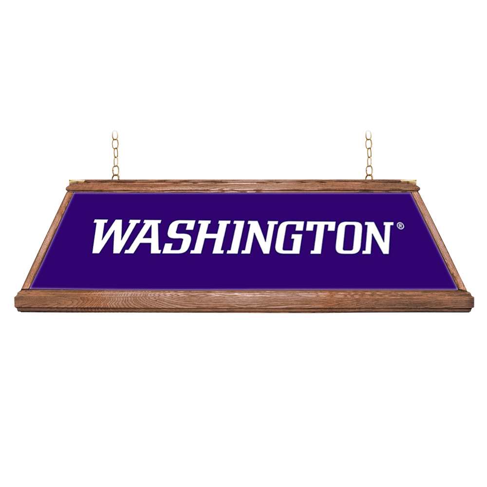 Washington Huskies: Premium Wood Pool Table Light - view 2