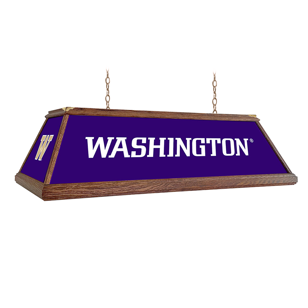Washington Huskies: Premium Wood Pool Table Light