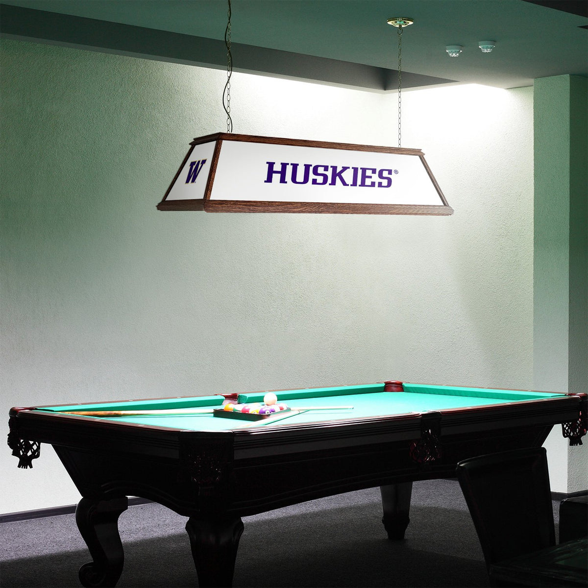 Washington Huskies: Huskies - Premium Wood Pool Table Light - view 7