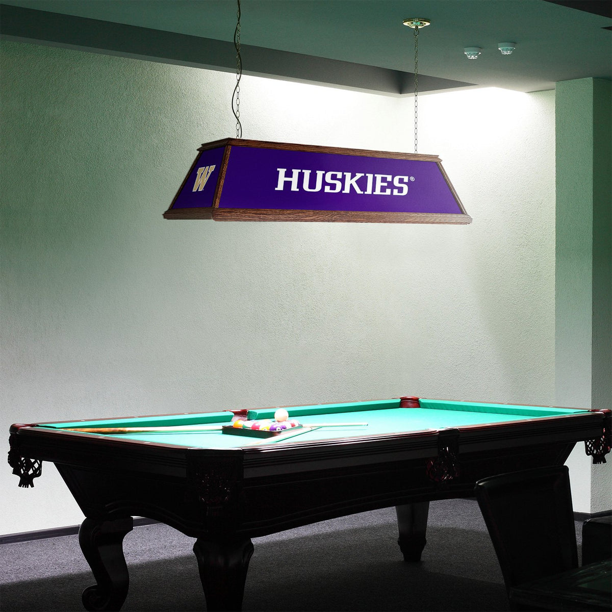 Washington Huskies: Huskies - Premium Wood Pool Table Light - view 3