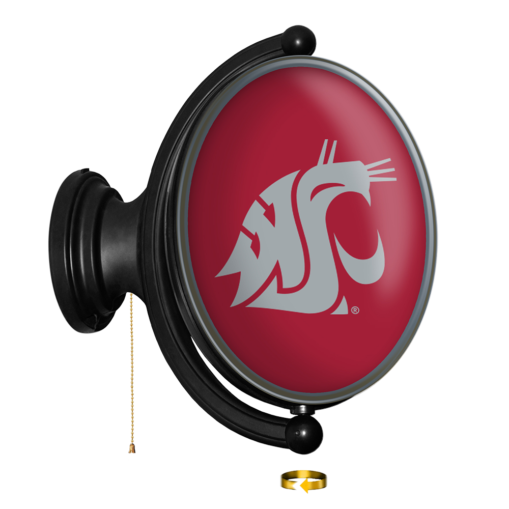 Washington State Cougars: Original Oval Rotating Lighted Wall Sign