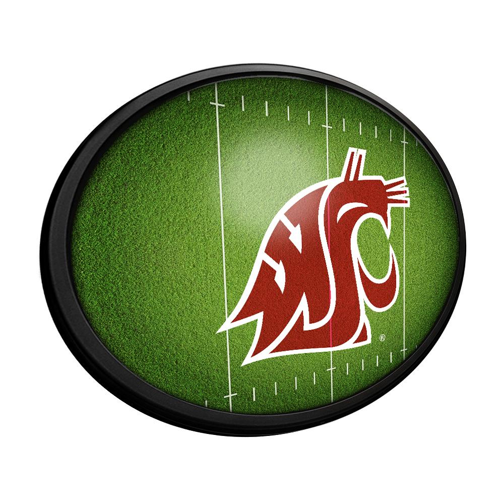 Washington State Cougars: On the 50 - Oval Slimline Lighted Wall Sign - view 2