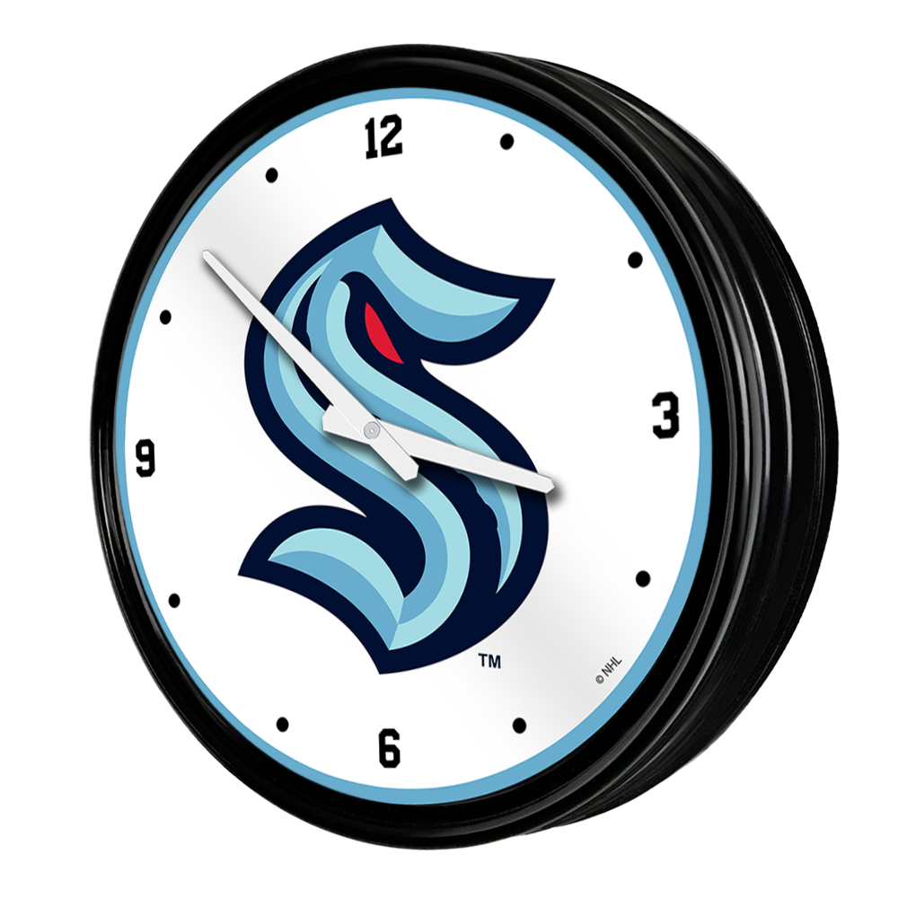 Seattle Kraken: Retro Lighted Wall Clock - view 2