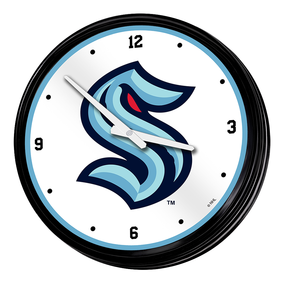 Seattle Kraken: Retro Lighted Wall Clock