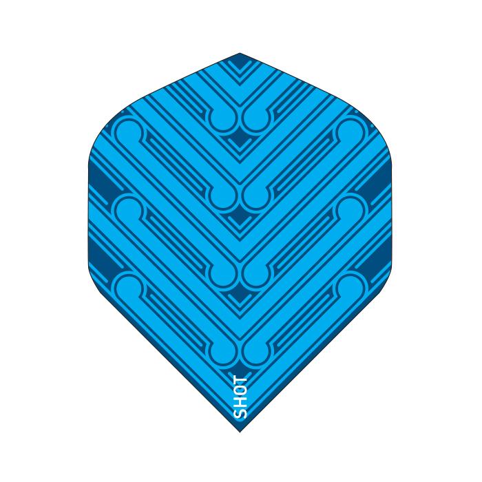 Shot Darts Flight Set-Standard - MANU BLUE