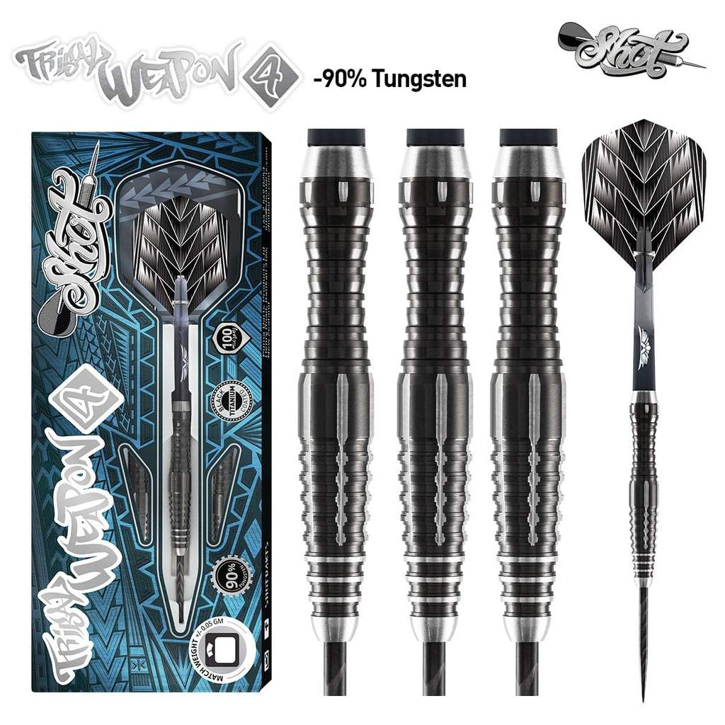 Tribal Weapon 4 Series - Steel Tip Dart Set- 90% Tungsten darts