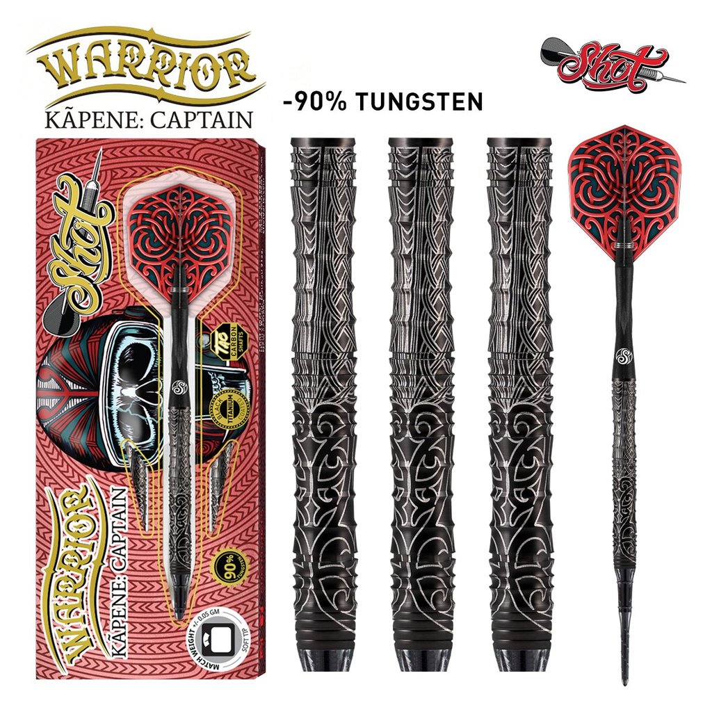 Warrior Kapene Soft Tip Dart Set - 90% Tungsten darts