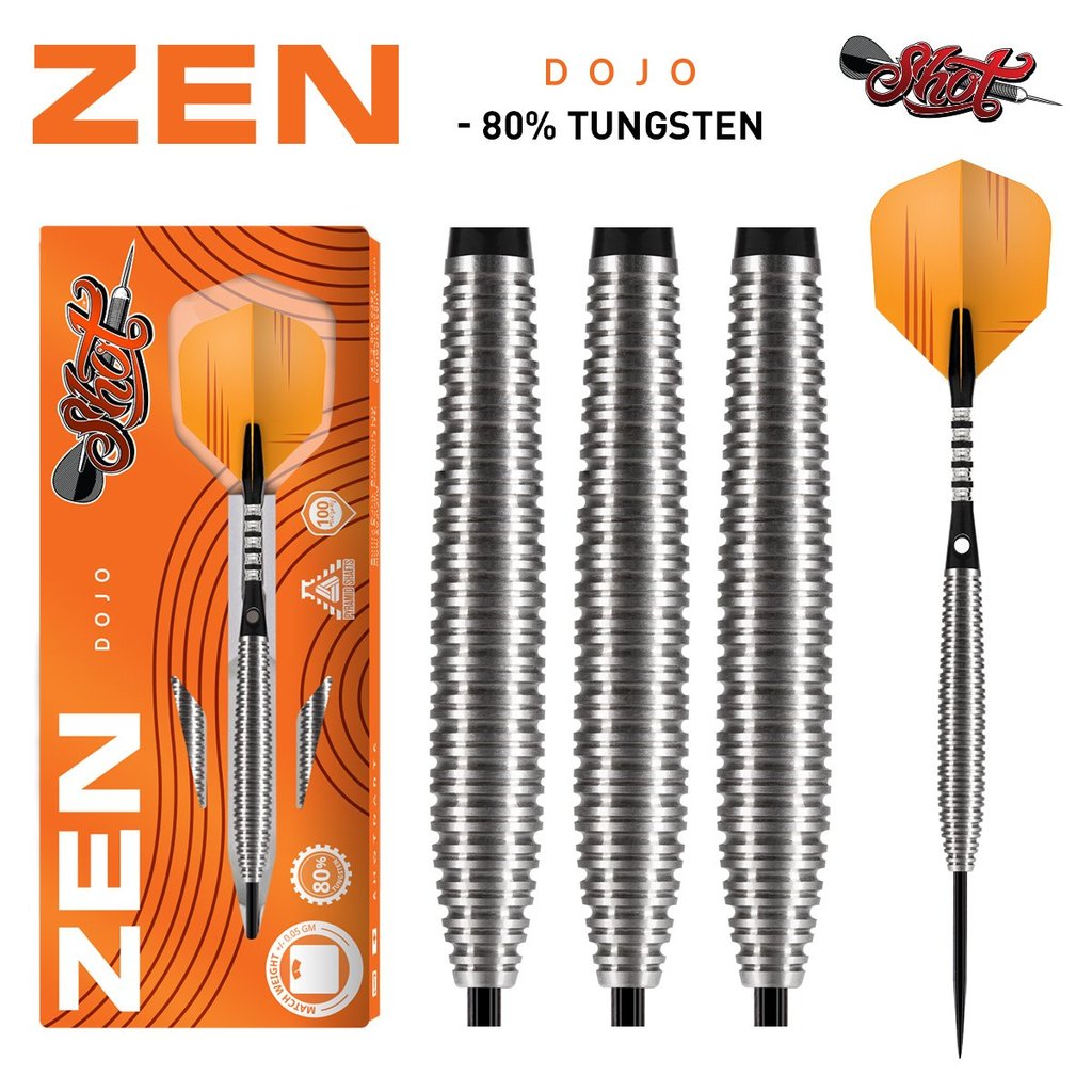 ZEN DOJO STEEL TIP DART SET-80% TUNGSTEN