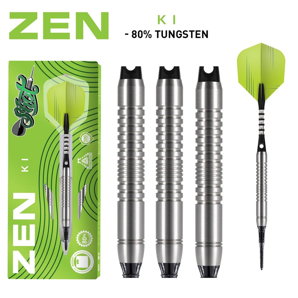 ZEN KI SOFT TIP DART SET-80% TUNGSTEN